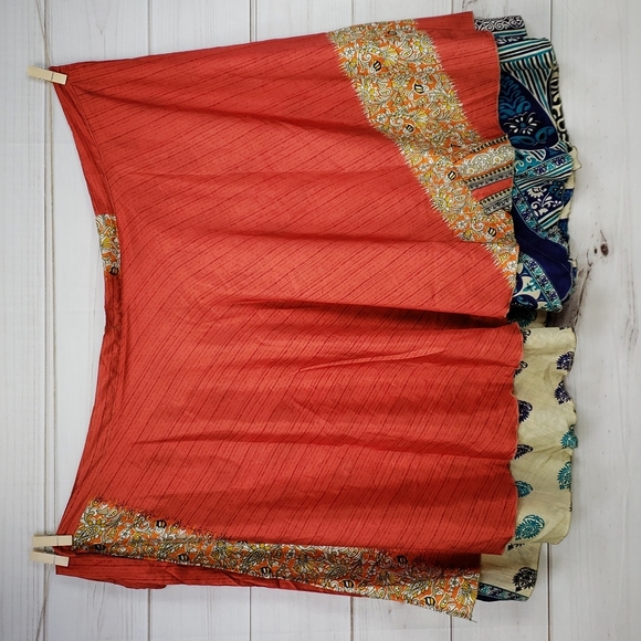 Darn Good Yarn Sari Silk Wrap Skirt Tea Goddess - Picture 5 of 16
